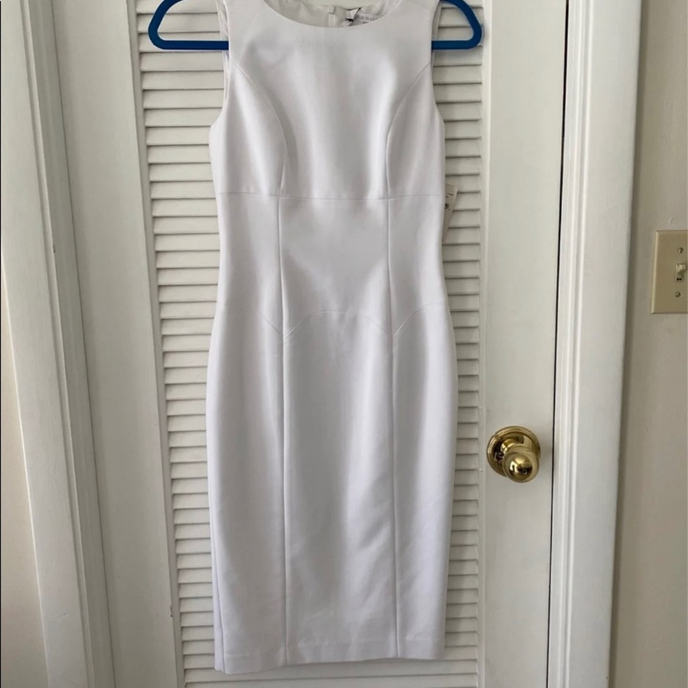 Black Halo white dress
